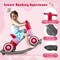 Costway 3 in 1 Rocking Horse with Detachable Balance Board and Height Adjustable Seat Grey&Blue/Pink/Navy&Yellow